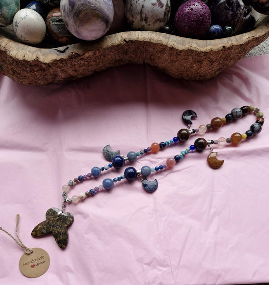 Moss Agate Butterfly Necklace