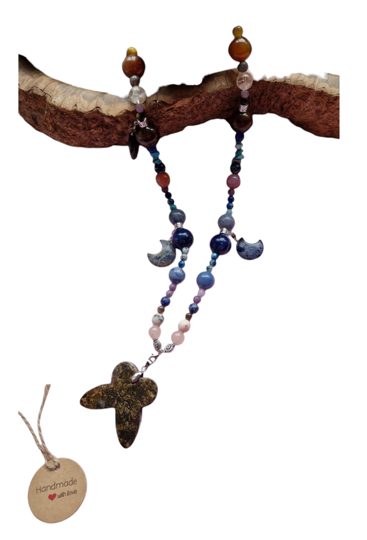Moss Agate Butterfly Necklace